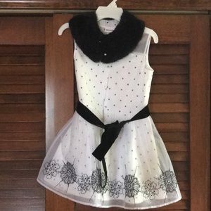 Fancy shirt/dress w/ faux fur collar